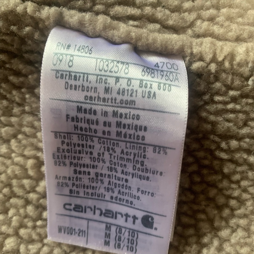Carhartt Sherpa-Lined Canvas Vest, Women’s Medium. Carhartt Brown, like new. - Picture 2 of 9